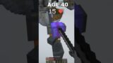 Minecraft at different ages (world's smallest violin) #shorts