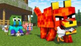 Monster School : Elemental Wolf and Baby Zombie No Way Home – Minecraft Animation