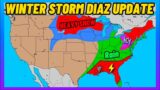 Monster Winter Storm Diaz on a Rampage Across the U.S With Strong Tornadoes, Snow, and Ice