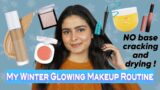 *NO BASE CRACKING* Winter Skincare & Makeup Routine | Easy Glowing Skin Makeup | Kashika