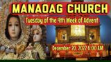 Our Lady Of Manaoag Live Mass Today – 6:00 AM December 20, 2022