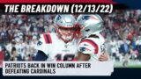 Patriots back into playoff position after beating Cardinals on Monday night, The Breakdown 12/13/22