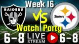 Pittsburgh Steelers 6-8 VS Las Vegas Raiders 6-8 LIVE Stream Watch Party. Let's Win for Franco.