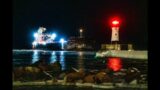 Plowing through the Canal Ice! the Mesabi Miner's Nighttime Duluth arrival with Scanner Audio!
