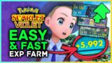 Pokemon Scarlet and Violet – Easy & Fast EXP Farm LEVEL UP FAST | 400000+ Points Per Hour