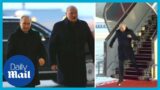 Putin hops off plane to meet Belarus president Lukashenko