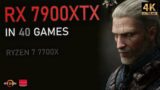 RX 7900 XTX + Ryzen 7 7700X | 40 GAMES TESTED at 4K