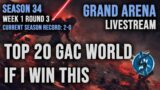 Road to top 20 world! – 5v5 Grand Arena Live – SWGoH Livestream