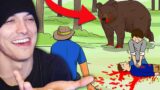 SO BASICALLY ID DIE.. how to survive WILD ANIMAL ATTACKS (reaction)