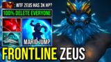 SUPER MARIO JUMP Frontline Build Zeus with Shivas + Bloodstone Nobody Can Kill Him Dota 2