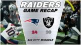 Sin City Miracle !! Raiders Def. Patriots In One Of The Wildest Finishes In NFL History