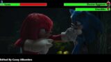 Sonic vs. Knuckles (First Fight) with healthbars