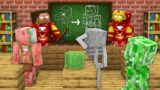 SuperHero Monster School: Iron Man Turning Lesson – Teacher Herobrine – Minecraft Animation