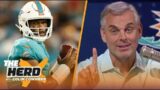 THE HERD | Colin "reacts" Will Tua and Dolphins bounce back after consecutive losses?
