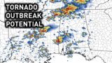 TORNADO OUTBREAK POTENTIAL increasing for parts of LA/MS on Tuesday