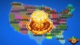 USA Battle Royale (But A Random State EXPLODES Every Minute ) – Worldbox