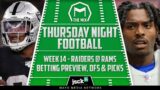 Week 14 Raiders at Rams Thursday Night Football Picks | Betting Preview + DFS & Picks