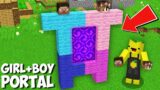 Where DOES THIS DOUBLE GIRL BOY PORTAL LEAD in Minecraft  NEW SECRET PORTAL !