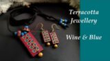 Wine & Blue Terracotta Jewellery Set Paint & Assemble