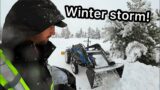 Winter Snowstorm and the plow tractor won't start.  EcoFlow solar generator to the rescue!