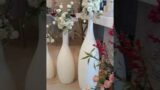 terracotta vase and fresh flowers arrangements