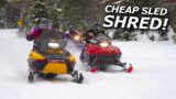 $1000 sled challenge part 1! Rides, drag racing, carnage!