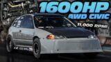 1600HP AWD CIVIC 11,000RPM + 60PSI | SAVAGE AWD RSX BEATS TURBO BIG BLOCK RX7