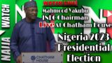 (17-1-23) (INEC) Chairman Prof. M. Yakubu At Chatham House To Speak On 2023 Presidential Elections