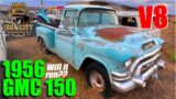 1956 GMC 150 fresh off the farm will it run?? Pontiac V8, Big back Window, Hydramatic, Western truck