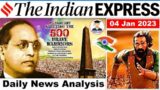 4 January 2023 Indian Express Newspaper Analysis | Daily Current Affairs | The Hindu Analysis