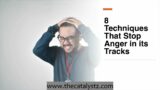 8 techniques to Stop Anger in its tracks