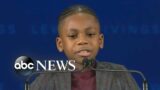 9-year-old poet steals the show