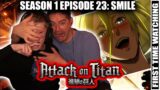 ATTACK ON TITAN: 1X23 – Smile: Assault on Stohess, Part 1 (FIRST TIME WATCHING)