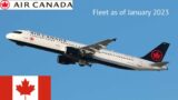 Air Canada Fleet as of January 2023