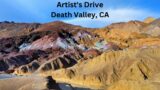Beautiful Scenic Drive Through Artist's Drive Mountains At Death Valley National Park In California