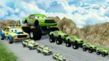 Big & Small Gudmund vs Big & Small Monster Truck Chick Hicks vs DOWN OF DEATH BeamNG.drive