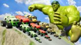 Big & Small: Monster Truck ChickHicks vs MissFritter vs Lightning Mcqueen vs DOWN OF DEATH From Hulk