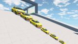 Big & Small Taxi Car vs DOWN OF DEATH in BeamNG.drive