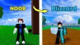 Blox fruits, Noob to Pro using Blizzard Fruit! Pt. 1
