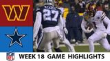 Dallas Cowboys vs. Washington Commanders Highlights 4th Qtr | 2022 Week 18 Game Highlights