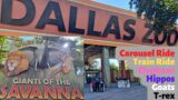 Dallas Zoo ride on carousel, train ride, goats, hippos, elephants etc