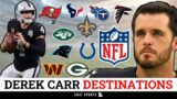 Derek Carr Trade Rumors: Top 6 Derek Carr Landing Spots For The Las Vegas Raiders QB In 2023