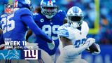 Detroit Lions vs. New York Giants | 2022 Week 11 Game Highlights