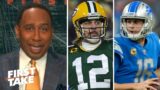 FIRST TAKE | Stephen A. claims Packers will clinch final NFC playoff spot with win over Lions Sunday