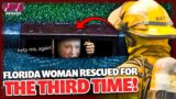 Florida woman rescued from storm drain AGAIN! (third time)