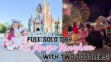 Full SOLO DAY at MAGIC KINGDOM with Two Toddlers | Taking Toddlers to Disney | Going to Disney Solo