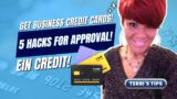 Get BUSINESS Credit Cards NOW! 5 Hacks for Approval! EIN Only BUSINESS Credit! Cards for Startups!