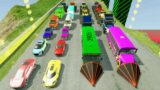 HT Gameplay Crash # 795 | Cars & Monster Trucks vs Massive Speed Bumps vs DOWN OF DEATH Thorny Road