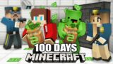 I Survived 100 Days JJ and Mikey Bank Robbery Minecraft Challenge Maizen jj and mikey