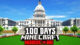 I Survived 100 Days in Washington DC Zombie Outbreak in Minecraft